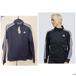 NWT Women's primegreen essentials warm-up slim 3-stripes track jacket, Size M